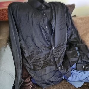 SHEIN Men's Black Lightweight Button-Up Shirt Jacket